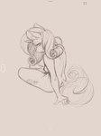 2024 3:4 alcorart anthro biped breasts conditional_dnp equid equine female fingers friendship_is_magic hasbro hi_res horn mammal my_little_pony mythological_creature mythological_equine mythology nipples nude rarity_(mlp) simple_background sketch solo tail unicorn