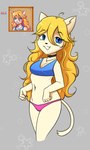 3:5 5_fingers anthro clothing collar domestic_cat felid feline felis female fingers haley_(stardew_valley) hi_res line_art mammal nickylag simple_background solo stardew_valley swimwear