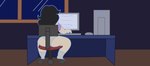 2d_animation abdominal_bulge ambiguous_gender animated anthro bedroom_background belly belly_expansion black_hair bodily_fluids bouncing_breasts breast_size_difference breast_squish breasts breasts_frottage butt butt_expansion clothed clothing clothing_lift computer computer_keyboard computer_monitor computer_mouse computer_screen cum cumshot digital_creature ejaculation electronics expansion exposed_breasts fan_character feet female fusion generation_1_pokemon generation_4_pokemon gengar genital_fluids genitals glitch glitch_creature glitch_pokemon green_body green_nipples hair human humanoid mammal masturbation missingno. nintendo nipple_outline nipples normal_rotom not_furry nude nude_female pokemon pokemon_(species) possession pussy rotom short_playtime solo squish startlin transformation transformation_sequence transformation_through_magic transformation_through_technology vaginal vaginal_fluids vaginal_masturbation white_eyes