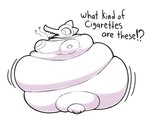 2019 ?! anthro asking asking_what bea_santello belly big_belly blueberry_inflation breasts cigarette cigarette_in_mouth clothed clothed_anthro clothed_female clothing crocodile crocodilian digital_drawing_(artwork) digital_media_(artwork) english_text exclamation_point female female_anthro full-length_portrait greyscale hi_res huge_belly immobile inflation maddeku monochrome morbidly_obese morbidly_obese_anthro morbidly_obese_female night_in_the_woods non-mammal_breasts obese obese_anthro obese_female object_in_mouth overweight overweight_anthro overweight_female portrait question_mark reptile scales scalie shaded sharp_teeth shirt side_view simple_background sketch smoking smoking_cigarette snout solo spherical_inflation t-shirt teeth text topwear transformation_through_smoking white_background