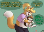 anthro canid canine duo female fox lagomorph leporid mammal rabbit scott_calico