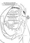 absurd_res anthro blush dinosaur dromeathomimus english_text greeting hi_res inks male matt_the_dromeathomimus monochrome nude prehistoric_species reptile scalie solo taboo_tails_(copyright) text white_crest_(artist)