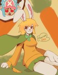 Rating: s
ID: 5464307
Date: 2025-03-29 16:18:19 -0400
Status: active
Score: 12
absurd_res anthro blonde_hair blush carrot carrot_(one_piece) clothed clothing digital_media_(artwork) duo female female/female food fur hair hasterart hi_res humanoid lagomorph leporid male mammal one_piece open_mouth plant rabbit short_hair simple_background solo solo_focus text tony_tony_chopper vegetable white_body white_fur post #5464307