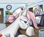 Rating: s
ID: 172602
Date: 2011-10-22 09:42:58 -0400
Status: active
Score: 16
blonde_hair blue_eyes cardiac_monitor clock clothing computer container cup cutie_mark derpy_hooves_(mlp) digital_media_(artwork) doctor door duo earth_pony electronics equid equine female feral friendship_is_magic gsphere hair hair_bun half-length_portrait hasbro hat head_mirror headgear headshot_portrait headwear horse hospital lights login long_day_at_work machine mammal medical medical_instrument my_little_pony nurse nurse_clothing nurse_hat nurse_headwear nurse_redheart_(mlp) pencil_(object) pink_hair pony ponytail portrait quadruped red_cross sad scientific_instrument side_view sitting standing tired tools unprofessional_behavior yellow_eyes post #172602