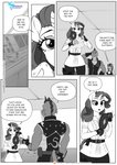 anthro anthrofied clothing comic dialogue dragon english_text equid equine female friendship_is_magic hand_mirror hasbro hi_res horn male mammal mirror monochrome my_little_pony mythological_creature mythological_equine mythological_scalie mythology pegasus pia-sama rainbow_dash_(mlp) rarity_(mlp) scalie spike_(mlp) text unicorn wings