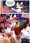 abs absurd_res anthro big_breasts big_penis biped braixen breasts brown_body butt cinderace clothing comic dialogue english_text female female_penetrated fur generation_4_pokemon generation_6_pokemon generation_8_pokemon genitals hi_res legwear lopunny male male/female male_penetrating male_penetrating_female nintendo penetration penis pokemon pokemon_(species) profanity pupils sex sirkerner speech_bubble text thick_thighs thigh_highs white_body