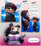 3d_(artwork) animal_crossing anthro big_breasts big_butt breasts butt comic digital_media_(artwork) duo english_text eulipotyphlan female hedgehog hi_res humanoid male mammal nintendo rev_(revhearts) revhearts sable_able text thick_thighs wide_hips