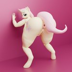 2024 3d_(artwork) absurd_res anthro anthrofied anus big_butt blender_(artwork) blender_cycles breasts butt digital_media_(artwork) equid equine female fluttershy_(mlp) friendship_is_magic genitals hair hands_on_wall hasbro hi_res hooves horn horse huge_filesize looking_at_viewer mammal my_little_pony mythological_creature mythological_equine mythology nipples nude overweight pink_hair pony presenting presenting_anus presenting_hindquarters presenting_pussy puffy_anus pussy rayana_rezaque solo tail thick_thighs unicorn yellow_body