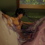 3d_(artwork) ambiguous_gender blender_(artwork) blender_cycles bodily_fluids bog_leech_(species) digital_media_(artwork) dripping duo erection feral feral_pred genitals hi_res human intersex intersex/male lasersloth42 male mammal mawplay mouth_shot open_mouth penis relaxed_expression relaxing saliva saliva_drip saliva_on_tongue saliva_string sinking tongue vore