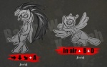 Rating: s
ID: 213539
Date: 2012-05-11 12:26:31 -0400
Status: active
Score: -1
directional_arrow emulation equid equine feathered_wings feathers female fight freefox friendship_is_magic grey_background greyscale hair hasbro hi_res horse long_hair mammal monochrome multiple_poses my_little_pony mythological_creature mythological_equine mythology pegasus pose rainbow_dash_(mlp) red_cross simple_background snk solo wings post #213539