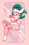 abstract_background anthro aphrodi bottomwear bovid caprine clothed clothing crossdressing deltarune eyewear femboy glasses goat hat headgear headwear hi_res horn legwear male mammal pattern_clothing pattern_legwear pattern_stockings ralsei round_glasses skirt solo stockings striped_clothing striped_legwear striped_stockings stripes undertale_(series)