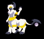 absol alpha_channel bandage blindfold female generation_3_pokemon hi_res hyperchibiabsol nintendo pokemon pokemon_(species) pokemon_taur simple_background taur transparent_background