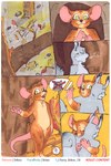 anthro brown_body brown_fur casual_nudity comic duo female fur grey_body grey_fur hi_res hug lirkov male mammal marker_(artwork) mouse murid murine open_mouth plant rodent sciurid smile smiling_at_viewer traditional_media_(artwork) tree tree_squirrel