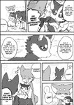 ambiguous_gender ayaka canid canine canis comic dialogue domestic_dog english_text feral husky kyappy male_(lore) mammal monochrome nordic_sled_dog shiba_inu shibeta spitz text