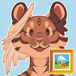 Rating: s
ID: 5458233
Date: 2025-03-26 17:28:11 -0400
Status: active
Score: 12
ambiguous_gender anthro blue_background brown_body brown_fur brown_stripes bust_portrait cheek_tuft chibi facial_tuft felid front_view fur head_wings looking_at_viewer mammal open_mouth pantherine portrait seraphictiger simple_background simple_eyes solo striped_neck stripes tan_body tan_fur tan_wings tiger tuft unusual_wing_placement wings post #5458233