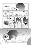 anthro canid canine clothing comic dialogue english_text female fur greyscale hi_res human kemono lila_(kashiwagi_aki) male mammal monochrome text translated yakantuzura zinovy