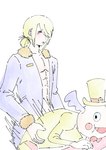 blonde_hair clothed clothing duo generation_1_pokemon hair hat headgear headwear holowear_(pokemon) human interspecies magician_style_mr._mime male male/male mammal motion_lines mr._mime nintendo pokemon pokemon_(species) pokemon_unite pokephilia sex tapirclip top_hat volo_(pokemon)