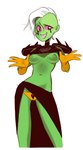 2016 4_fingers alien alien_humanoid bottomwear clothed clothing disney female fingers front-print_panties gloves green_body green_nipples green_skin grin hair handwear heart_clothing heart_panties heart_print heart_print_panties heart_print_underwear heart_symbol heart_underwear hi_res humanoid humanoid_pointy_ears looking_at_viewer lord_dominator navel nipples noseless not_furry orange_clothing orange_panties orange_underwear panties pink_sclera pointy_ears polyle portrait print_clothing print_panties print_underwear raised_clothing raised_topwear simple_background smile solo standing teeth three-quarter_portrait toothy_grin topwear underwear wander_over_yonder white_background white_hair