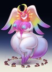 2024 after_transformation areola big_breasts breasts digital_drawing_(artwork) digital_media_(artwork) female fungus genitals hi_res kirby_(series) kirby_and_the_forgotten_land mushroom nintendo nude nude_female pussy sjevi solo starling_(species) thick_thighs transformation wide_hips