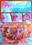 2016 absurd_res applejack_(mlp) blue_body blue_feathers chilllum comic cutie_mark dialogue digital_media_(artwork) english_text equid equine eyes_closed fan_character feathered_wings feathers female feral fluttershy_(mlp) friendship_is_magic glowing group hair hasbro hi_res horn horse light262 magic mammal multicolored_hair my_little_pony mythological_creature mythological_equine mythology patreon patreon_logo pegasus pinkie_pie_(mlp) pony princess_tempora purple_body purple_feathers rainbow_dash_(mlp) rarity_(mlp) scared shaded speech_bubble text twilight_sparkle_(mlp) unicorn url website_logo winged_unicorn wings yellow_body yellow_feathers