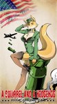 absurd_res aircraft airplane american_flag anthro b-29 bomb bra canid canine clothed clothing explosives female footwear fox gesture gooroomee hat headgear headwear hi_res high_heels legwear lt._fox_vixen mammal on_explosive salute sek_studio shoes solo squirrel_and_hedgehog tail thigh_highs underwear united_states_of_america vehicle