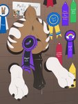 3:4 3_toes absurd_res animal_genitalia animal_penis anthro anus award award_ribbon balls big_penis bodily_fluids butt claws dated digital_media_(artwork) english_text equine_genitalia equine_penis feet foot_focus fur genital_fluids genitals glory_hole hi_res hybrid_genitalia hybrid_penis kinktober knot knotted_equine_penis knotted_penis lagomorph leporid lgbt_pride male mammal mello_bun miramore nude pansexual_pride_colors penis penis_backwards precum pride_colors rabbit ribbons signature simple_background small_tail solo tail text toes