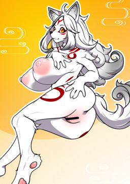 Rating: e
ID: 5599326
Date: 2025-05-26 08:56:20 -0400
Status: active
Score: 40
amaterasu_(okami) anthro anthrofied anus areola big_breasts breasts butt canid canine canis capcom censor_bar censored clover_studio deity female fur genitals hair hi_res huge_breasts j7w mammal markings nipples nude okami_(capcom) pink_areola pink_nipples simple_background smile solo vulva white_body white_fur wolf yellow_background post #5599326