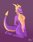 activision angry anthro anthrofied balls bound cuff_(restraint) dragon european_mythology expansion femboy forced gender_transformation genitals hi_res hip_expansion horn lynnsnowmew male mythological_creature mythological_scalie mythology nipples pectoral_bulge penis penis_shrinking purple_body purple_eyes restraints scalie shackled shackles solo spyro spyro_the_dragon tail thick_thighs transformation western_dragon wide_hips