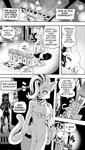 anthro bodily_fluids breasts canid canine cleavage clothed clothing comic cookie_(furryfight_chronicles) crying daigaijin dialogue dress english_text felid female fingerless_gloves fox fur furryfight_chronicles gambling gloves group hair handwear hi_res kalita_(furryfight_chronicles) lagomorph leporid mammal monochrome muko rabbit rodent sciurid tears text tree_squirrel