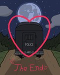 1940s 4:5 absurd_res cloud comic driving end_page forest full_moon heart_symbol hi_res moon myaxy night plant police police_vehicle star text tree vehicle zero_pictured