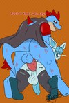 2:3 absurd_res anal anal_penetration blackyumbreon blush eeveelution english_text femboy feral feraligatr generation_2_pokemon generation_4_pokemon glaceon halloween hi_res holidays male male/male nintendo penetration pokemon pokemon_(species) profanity text tongue tongue_out