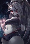 Rating: s
ID: 5551324
Date: 2025-05-05 17:44:16 -0400
Status: active
Score: 35
anthro axxxel blurred_background bottomwear canid canid_demon canine canis clothing collar crop_top demon female frown fur grey_body grey_fur hands_behind_back hellhound helluva_boss hi_res loona_(helluva_boss) mammal mythological_canine mythological_creature mythology pouting red_eyes shirt shorts solo spiked_collar spikes thick_thighs thong topwear underwear white_body white_fur wolf post #5551324