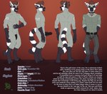 anthro behind_the_lens dusk_(behind_the_lens) english_text erection genitals germees grey_body humanoid_genitalia humanoid_penis lemur lightdevil long_tail male mammal model_sheet penis primate solo strepsirrhine stripes tail text turnaround