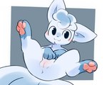 5:4 :3 alolan_form alolan_vulpix anus female feral full-length_portrait fur generation_7_pokemon genitals humanoid_genitalia humanoid_genitalia_on_feral humanoid_pussy humanoid_pussy_on_feral legs_up looking_at_viewer lying nintendo on_back pawpads paws pokemon pokemon_(species) portrait pussy regional_form_(pokemon) simple_background smile solo spread_legs spreading starryvolta white_body white_fur