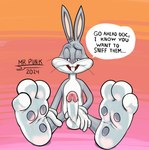 2024 3_toes anthro arthropod balls black_eyes buckteeth bugs_bunny clothing english_text erection feet foot_fetish foot_focus fur genitals gloves grey_body grey_fur handwear hi_res humanoid_genitalia humanoid_penis lagomorph leporid looney_tunes male mammal mrpunkmorph multicolored_body multicolored_fur paws penis pink_nose rabbit signature soles solo speech_bubble teeth text toes two_tone_body two_tone_fur warner_brothers white_balls white_body white_clothing white_fur white_gloves white_handwear white_penis