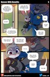 2023 anthro bovid bovine breast_grab breasts cape_buffalo chief_bogo clothed clothing comic dialogue disney duo english_text female grope hand_on_breast hi_res horn judy_hopps lagomorph larger_male leporid male male/female mammal rabbit siroc size_difference smaller_female speech_bubble text unprofessional_behavior url zootopia