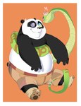 absurd_res anthro bear border dreamworks duo female giant_panda hi_res hypnokoo hypnosis hypnotic_eyes kung_fu_panda male male/female mammal master_po_ping master_viper mind_control mindcontrol overweight overweight_male reptile scalie smile snake spiral_eyes white_border