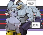 Rating: e
ID: 3345491
Date: 2022-05-21 01:15:48 -0400
Status: active
Score: 70
black_eye_(injury) bodily_fluids boxing bruised damage duo english_text fight generation_1_pokemon hi_res hunter-husky machamp machoke male male/male nintendo nipples pokemon pokemon_(species) sadomasochism shirtless sport sweat text wounded post #3345491