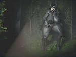 3d_(artwork) anthro areola big_areola big_breasts big_nipples black_body black_fur black_hair bone breasts canid canine curvy_figure digital_media_(artwork) female female_anthro fur genitals hair hi_res huge_breasts jinsang_(artist) malo mammal monster nipples scp-1471 scp-1471-a scp-1471-a_(scrag) scp_foundation skull skull_head solo tail thick_thighs