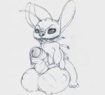 2018 alien antennae_(anatomy) back_spines ball_bulge balls big_balls big_penis bulge cock_vore digestion disney experiment_(lilo_and_stitch) feral genitals graphite_(artwork) greyscale hi_res huge_penis lilo_and_stitch looking_at_viewer male male_pred monochrome multi_arm multi_limb open_mouth open_smile penile penis semi-anthro simple_background sketch smile solo stitch_(lilo_and_stitch) traditional_media_(artwork) vein veiny_penis vore white_background yang_(artist)