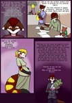 2015 ailurid anthro babystar biped canid canine canis clothing comic detailed_background dialogue digital_media_(artwork) eeveelution english_text female flareon fox fur generation_1_pokemon group hair hi_res hybrid jack_murdock male mammal nicole_murdock nintendo pokemon pokemon_(species) pregnant rasile_murdock red_panda rodent sciurid shirt souffle_murdock standing text topwear tree_squirrel wolf zeezee_murdock