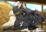 abdominal_bulge abs absurd_res ahegao animal_genitalia animal_humanoid animal_penis anthro barn big_breasts big_muscles big_penis black_body black_hair black_nipples blush bodily_fluids breasts breath doggystyle duo equid equid_humanoid equine equine_ears equine_genitalia equine_penis from_behind_position genitals hair hands_on_hips herm hi_res hooves horn huge_breasts huge_muscles huge_penis humanoid hyper hyper_breasts hyper_genitalia hyper_muscles hyper_penis intersex intersex/intersex intersex_penetrated lactating lipstick looking_pleasured makeup mammal mammal_humanoid muscular muscular_anthro muscular_herm muscular_intersex mythological_creature mythological_equine mythology nipples olexa_vrane orgasm orgasm_face outside penetration penis ponytail questzer sex size_difference stella_(eongander) tongue tongue_out unicorn unicorn_horn unicorn_humanoid white_hair