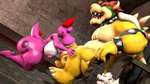 16:9 3d_(artwork) accessory anthro areola balls big_balls big_breasts big_penis birdo birdo_(character) bodily_fluids bow_(feature) bow_accessory bow_ribbon bowser breasts butt castle claws cobaltapple deep_throat detailed_background digital_media_(artwork) duo erection eyes_closed feet fellatio female genital_fluids genitals hair_accessory hair_bow hair_ribbon heart_symbol hi_res huge_balls huge_penis humanoid humanoid_genitalia humanoid_penis inside kabalmystic_(artist) kneeling kneeling_oral_position koopa looking_pleasured male mammal mario_bros muscular nintendo nipples nude open_mouth oral oral_penetration penetration penile penis pink_body reptile ribbons saliva scalie sex siphon_(anatomy) smile source_filmmaker_(artwork) spikes sucking tail thick_thighs toe_claws tongue tongue_out widescreen