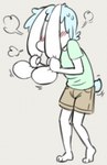 Rating: s
ID: 3169839
Date: 2022-02-10 21:51:43 -0500
Status: active
Score: 76
2019 angstrom anthro blue_hair blush bottomwear child clothed clothing covering covering_face embarrassed hair hands_on_ears hands_on_own_ears holding_both_ears lagomorph leporid male mammal marco_(angstrom) rabbit shirt shorts solo topwear white_body young young_anthro post #3169839