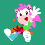 1:1 absurd_res amy_rose anthro bottomwear classic_amy_rose classic_sonic_(universe) clothed clothing conditional_dnp eulipotyphlan featureless_crotch female footwear fur gaturo hedgehog hi_res mammal no_underwear pink_body pink_fur sega shoes skirt solo sonic_the_hedgehog_(series) thin_calves thin_legs thin_thighs upskirt young