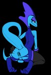 2024 3_toes alpha_channel alternate_color anthro anus backsack balls bedroom_eyes big_butt biped blue_body butt clothing colored eyes_mostly_closed feet femboy generation_8_pokemon genitals gloves hand_on_butt handwear hi_res inteleon leg_warmers legwear long_tail looking_back looking_down male narrowed_eyes nintendo pirpole_haze pokemon pokemon_(species) presenting presenting_anus presenting_hindquarters purple_body purple_eyes raised_tail rear_view seductive simple_background sitting smile solo spread_butt spreading tail thigh_highs toes torn_clothing transparent_background