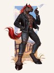 Rating: s
ID: 5659678
Date: 2025-06-22 04:41:49 -0400
Status: active
Score: 14
absurd_res anthro artist_name black_clothing black_jacket black_topwear blue_bottomwear blue_clothing blue_pants blurred_background body_hair bottomwear brown_body cigar clothed clothing equid equine facial_piercing full-length_portrait hair happy_trail hi_res holding_cigar holding_object horse jacket looking_at_viewer male male_anthro mammal marie_merkh mouth_closed muscular muscular_anthro muscular_male narrowed_eyes nose_piercing nose_ring outside pants piercing portrait red_eyes red_hair red_tail ring_piercing septum_piercing septum_ring smoke solo standing tail text topwear torn_bottomwear torn_clothing torn_pants post #5659678