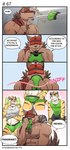 anthro boss_(gym_pals) bulge canid canine canis clothing comic dialogue english_text felid gym_pals h155296 hat headgear headwear hi_res male male/male mammal nipple_piercing nipples pal_(gym_pals) pantherine piercing sniffing sniffing_clothes text tiger underwear underwear_sniffing wolf