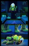 absolutedream absurd_res asriel_dreemurr bed boss_monster_(undertale) bovid caprine comic furniture glowing hi_res lizard mammal monster_kid plant reptile scalie sleeping transformation undertale undertale_(series) vines