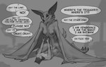 2022 anon anthro balls bat batman batman_(series) biped bodily_fluids breasts cosplay dc_comics dialogue digital_media_(artwork) duo english_text erection fangs female female_on_human female_on_top fur genital_fluids genitals greyscale hi_res human human_on_anthro humanoid_genitalia humanoid_penis interspecies larger_anthro larger_female male male/female male_on_anthro male_on_bottom mammal membrane_(anatomy) membranous_wings monochrome nipples on_bottom on_top open_mouth patecko penis pussy saliva size_difference smaller_human smaller_male speech_bubble teeth text tongue vaginal_fluids winged_arms wings